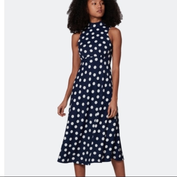 Most Of All Dresses & Skirts - Most Of All Coralie Satin Midi Dress In Polka Dot